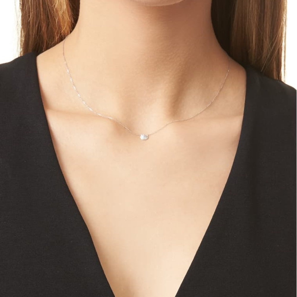 'Lauren Joy' Diamond Disc Pendant Necklace 14k